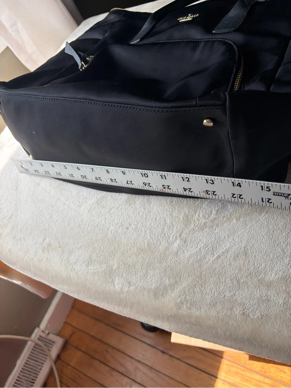 Kate Spade NY Black Nylon Hildy Baby Bag Diaper Tote